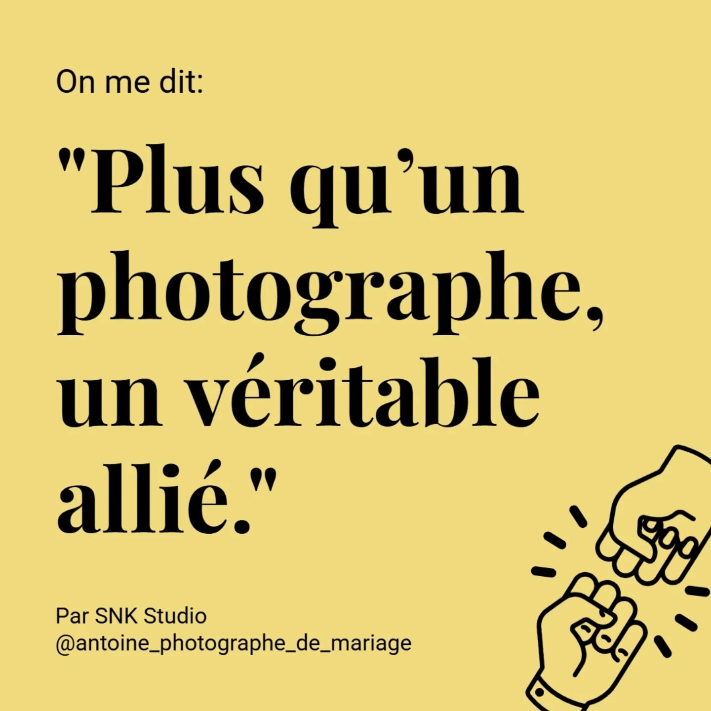 J'ai décidé de vous partager quelques extraits des plus de 140 témoignages de mes mariés.
Plus qu’un photographe, un véritable allié. ✨ Transformez votre journée en conte de fées. 🌸 #WeddingInspiration #LoveStory #WeddingVibes