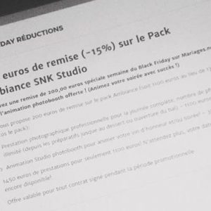 C’est le black Friday chez Mariages.net